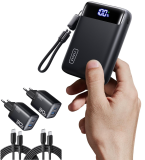 INIU Powerbank Ultra Klein (20000 mAh, 22.5 W) + INIU 30 W USB-C Schnellladegerät 2 Stk. bei Amazon