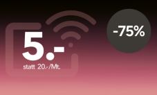 Daten-Abo Sunrise We Connect Surf (unlim. 5G-Internet mit 100 Mbit/s, 500 MB Roaming) für nur CHF 5.–/Mt.