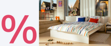 20-30 % aufs Schlafsortiment bei micasa, z. B. SIMON Drehtürenschrank inkl. Versand