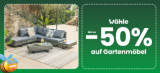 Bis zu 50 % auf ausgewählte Gartenmöbel bei Conforama, z. B. Garten-Set „HAPPY“ inkl. Lieferung