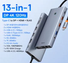 Baseus USB C Hub Typ C zu HDMI USB HUB Adapter 13-in-1 bei AliExpress