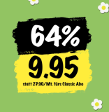 Coop Mobile Classic (Swisscom-Netz, 6 GB ohne Verfall in CH + einmalig 1 GB für EU/UK, lebenslanger Rabatt)
