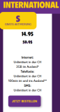 TalkTalk International S mit 50% Rabatt während 6 M. (alles unlimitiert in CH, 2 GB Roaming, 100 Min. ins & im Ausland)