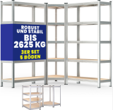 Monzana Schwerlast- und Eckregal 3er-Set mit je 5 Böden (verzinkt, je 875 kg) bei DeubaXXXL inkl. Lieferung