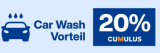 Cumulus-Karte vorweisen und  20 % Rabatt auf Ihr nächstes Waschprogramm sparen bis 16.11.25 gültig!