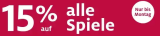 15% auf alle Spiele