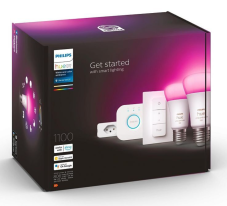 Philips Hue White & Color Ambiance E27 2er-Starter-Set 1100 lm + Dimmer + Hue-Bridge bei Jumbo zum neuen Bestpreis