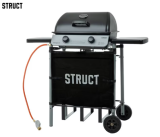 STRUCT mobiler Gasgrill Wrangler mit 2 Brennern (5,6 kW, 50 × 36 cm) + STRUCT Lochplatte 40 × 160 mm bei BRACK
