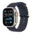 APPLE Watch Ultra 2 GPS + Cellular, 49 mm Titangehäuse, Natur mit Ocean Band, Marine zum neuen Bestpreis