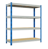 Anemos Steckmetallregal (150 × 60 × 180 cm, 4 Böden, Traglast 300 kg pro Boden) bei Jumbo in Aktion (Abholung)