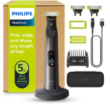 PHILIPS OneBlade Pro 360 Face & Body QP6652/35 mit 3 Klingen, Präzisionskamm & Ladestation bei Amazon