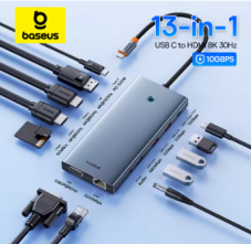 Baseus 13-in-1 Dockingstation mit 4K@120Hz-Unterstützung, 100W Power Delivery bei AliExpress