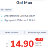 yallo Go! Max Daten-Abo mit 5G-Speed (bis zu 2Gbit/s, ideal für Router) ohne Mindestvertragsdauer