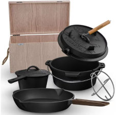 Gusskönig Gusseisen-Set mit Holzbox 8-teilig bei DayDeal in Aktion