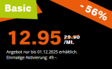 Coop Basic (Swisscom-Netz, unlim. CH-Anrufe & SMS, 8GB kumulierbare Daten +  1 GB in EU/UK )