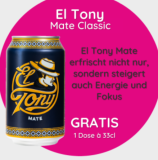 2 Gratis-Getränke bei Rio Getränke bis am 11.2., z. B. 1 El Tony Mate Classic (33 cl)