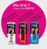 Gutschein für 2 Gratis-Getränke bei Rio Getränke bis am 25.02., z. B. 1 Dose „Die drei ???“ (25 cl)