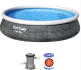 BESTWAY Fast Set Pool Set 396 x 84 cm inkl. Filterpumpe + Filterkartusche bei DeubaXXL