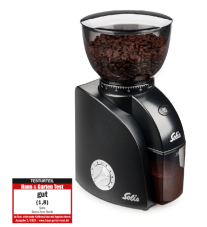 Gut getestete Kaffeemühle Solis Scala Zero Static + Solis Pizzateigausstecher in Aktion