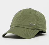 Nike Dri-Fit Club Cap Metalswoosh L in der Farbe Olive Green/Metallic Silver bei Snipes