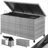 Casaria Gartenbox Polyrattan Grau 117×53×60 cm mit Griffen & Rollen (270 l) bei DeubaXXL