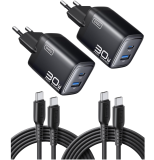2× INIU 30W Ladegerät + 2× USB-C-auf-USB-C-Schnellladekabel bei Amazon zum guten Preis