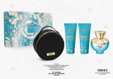 VERSACE Dylan Turquoise pour Femme Eau de Toilette 100 ml + Duschgel 100 ml + Körperlotion 100 ml + Kulturbeutel Geschenkset