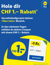CHF 1.– Rabattgutschein bei Lidl Plus für das Ausfüllen des «Über mich»-Bereichs