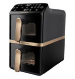 PHILIPS Airfryer Stacked Dual Basket 4000 Series (NA462/79, 2750 W, 10 L) bei MediaMarkt zum Bestpreis