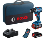 Bosch Akku-Bohrschrauber GSR 18V-45 mit 1x 4Ah & 1x 2Ah Akku und 11-teiligem Bitset bei Jumbo