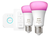 PHILIPS Hue White and Color Ambiance Starter Kit, Dimmer Switch + Hue-Bridge + 2x E27 / 9 W bei MediaMarkt zum neuen Bestpreis