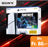 Bis zu Fr. 80.– Rabatt auf die PlayStation 5 bei Fust, z. B. Sony PlayStation 5 Slim Digital Edition mit 2 Controllern