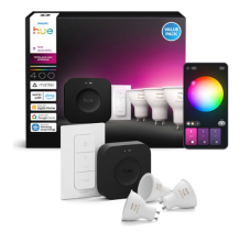 Philips Hue 3 GU10-Lampen + Dimmschalter + Hue Bridge Pro bei BRACK