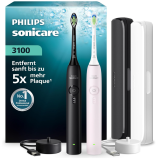 Philips Sonicare Series 3100 elektrische Zahnbürsten im 2er-Set inkl. Reiseetui bei Amazon (Prime-Mitglieder)