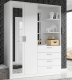 Drehtürenschrank ROANNE (2 Türen, 4 Schubladen, 2 Spiegel) nur heute bei Conforama inkl. Lieferung