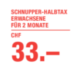 SBB Schnupper-Halbtax - 2 Monate zum halben Preis im Schweizer ÖV reisen - bis zum 19.08. erwerbbar