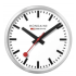 SBB-Wanduhr: Mondaine Quartz Ø 25 cm Silber