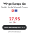 Wingo Europe Go (Swisscom-Netz, CH unlimitiert: Daten & Anrufe + 8 GB / 100 Min. Roaming EU/UK) + gratis Aktivierung