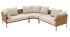 3-Sitzer Gartenlounge Venta in Braun (230 × 230 cm, Stahlgestell, Polyesterbezug) bei Livique