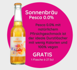 1 Flasche Sonnenbräu Pesca 0.0% (27.5cl) gratis bei Rio Getränke