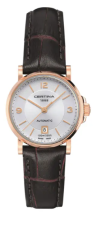 Certina DS Caimano Lady Stahl PVD Lederband Damenuhr (27 mm, Automatik-Uhrwerk) bei Christ Uhren & Schmuck