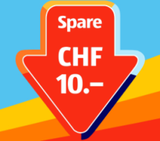 Aldi Gutschein CHF 10.- ab einem Einkauf von CHF 60.– vom 25. bis 27.9. gültig
