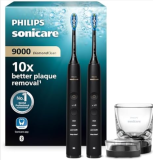 2× Philips Sonicare DiamondClean 9000 elektrische Zahnbürsten inkl. Bürstenköpfe und Ladestation/Glas bei Amazon