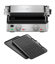 Braun MultiGrill 7 CG7020, 3-in-1 Elektrogrill (Kontaktgrill, BBQ & Ofen, 2000 W, spülmaschinenfest) bei Amazon
