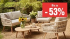 Bis zu 53% Rabatt auf Gartenmöbel, z. B. Home and More Lounge-Set Overlook 4-teilig inkl. Lieferung