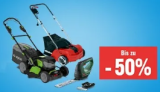 Bis zu –50 % auf Gartenmaschinen bei Jumbo, z. B. Einhell GP-CM 36/41 (2×4Ah Plus) EXCH A-Rasenmäher