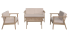 AMBIA GARDEN Gartenset 4-teilig, teakfarben & beige, inkl. Lieferung bei XXXLutz