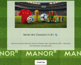 Manor WM-Gewinnspiel mit diversen Gutscheinen, Trikots u.v.m., z.B. CHF 20.- ab CHF 80.-