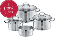 Silit Kochgeschirr-Set 4-tlg. Achat (3 Töpfe mit Deckel Ø 16/20/24 cm + 1 Topf ohne Deckel Ø 16 cm) bei DeinDeal