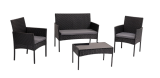 Garten-Set LYCOS (2-Sitzer-Sofa + 2 Sessel + 1 Couchtisch) inkl. Kissen und Lieferung bei Conforama